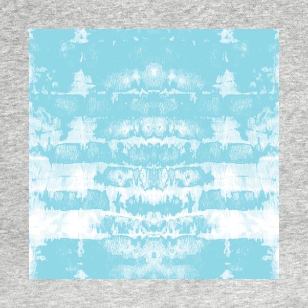 Light Blue Tie-Dye Symmetry by Carolina Díaz